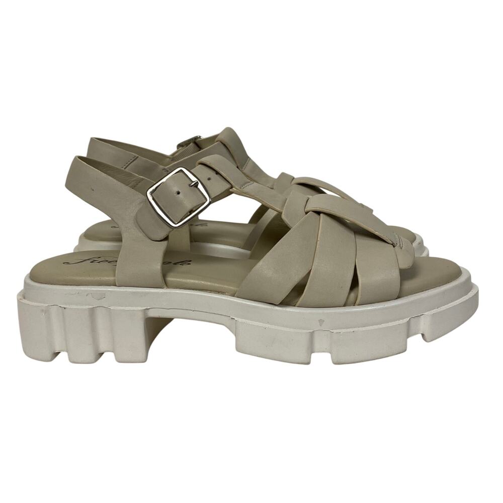 Free People Brooks Chunky Platform Fisherman Sandals Shoes Chalk White Size 10